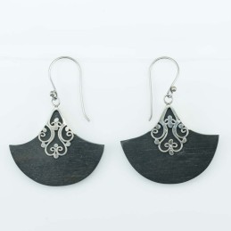 Earring Hand Fan Wood