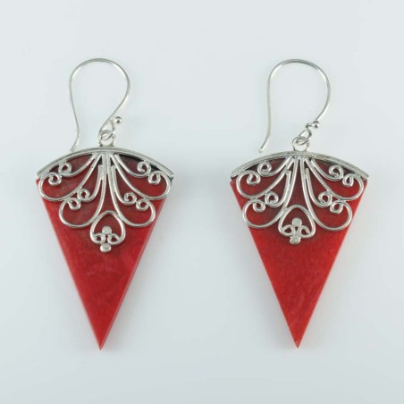 Earring Triangle Coral