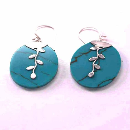 Earring Round Turquoise