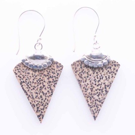 Earring Triangle Wood