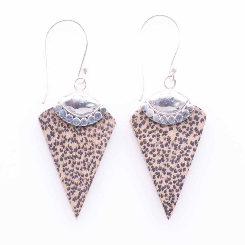 Earring Triangle Wood