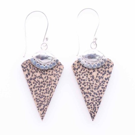 Earring Triangle Wood