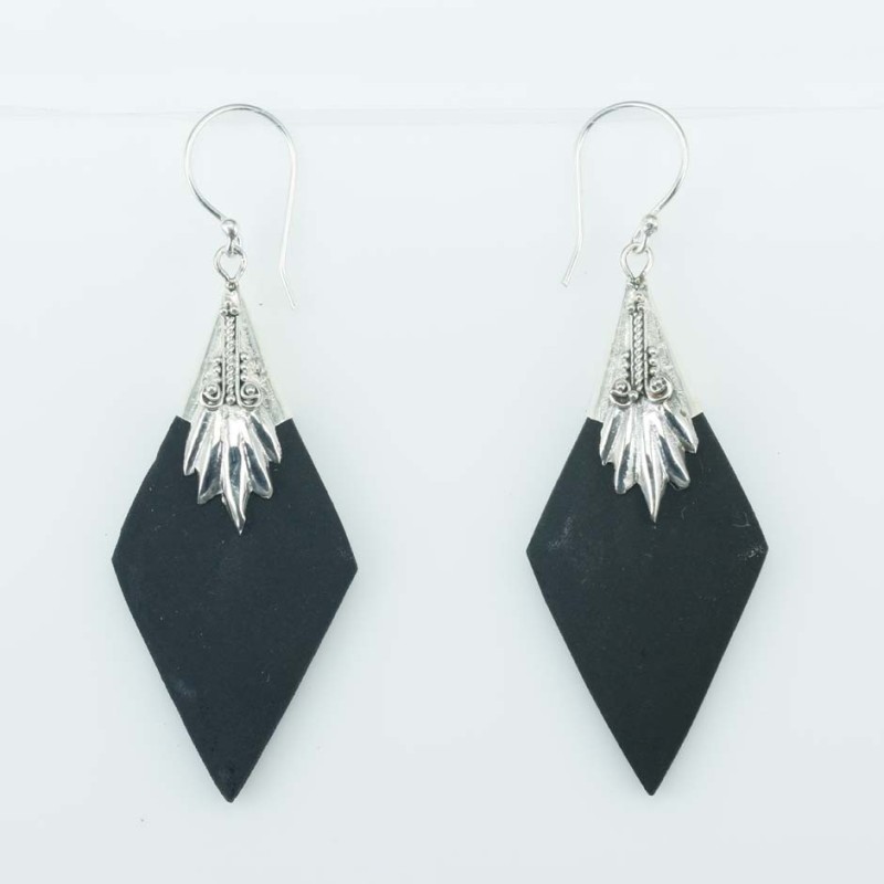 Earring Lanz. Volcano Lava Stone