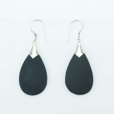 Earring Drop Volcano Lava Stone