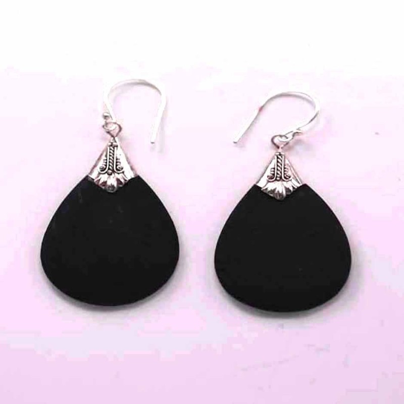 Earring Drop Volcano Lava Stone