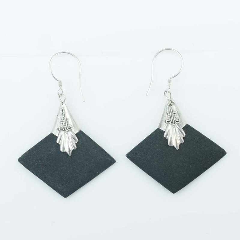 Earring Lanz. Volcano Lava Stone