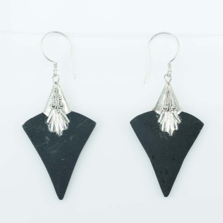 Earring Lanz. Volcano Lava Stone