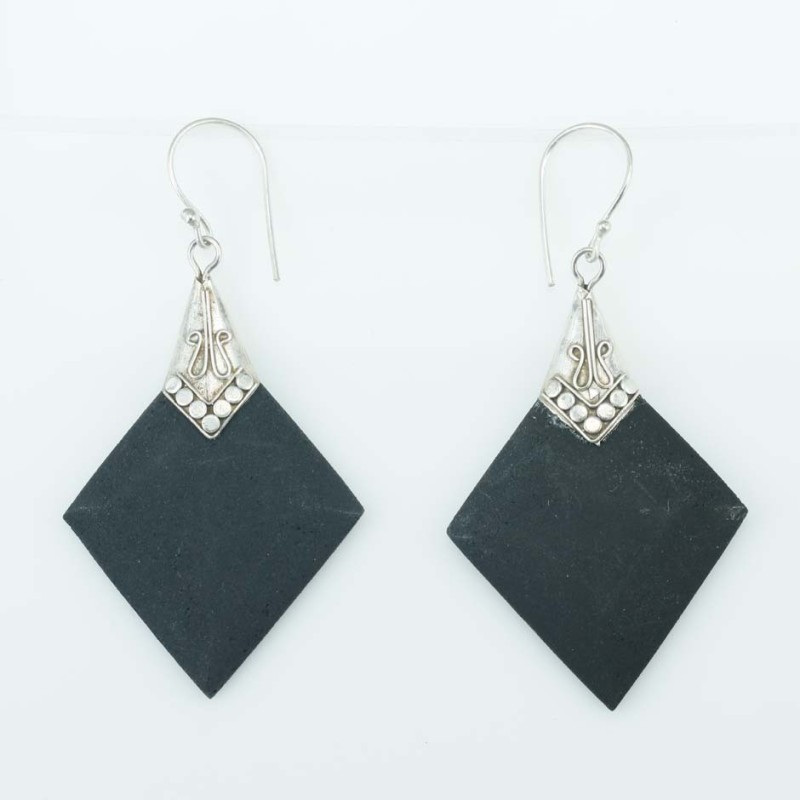 Earring Lanz. Volcano Lava Stone