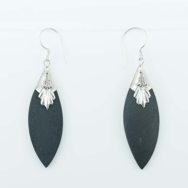 Earring Lanz. Volcano Lava Stone