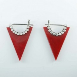 Earring Triangle Coral
