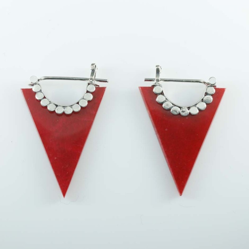 Earring Triangle Coral