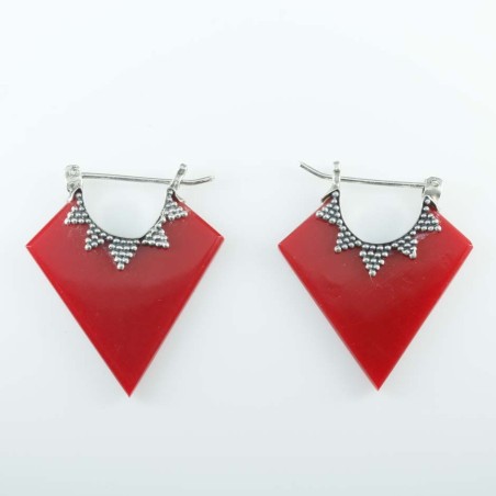 Earring Triangle Coral