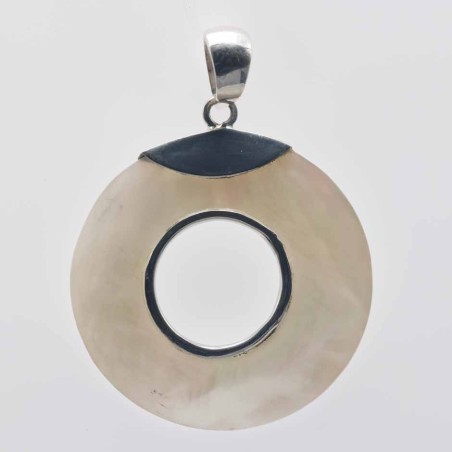 Pendant Round 30mm. Mother Of  Pearl