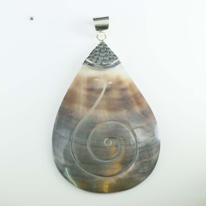 Pendant Drop Black MOP Shell