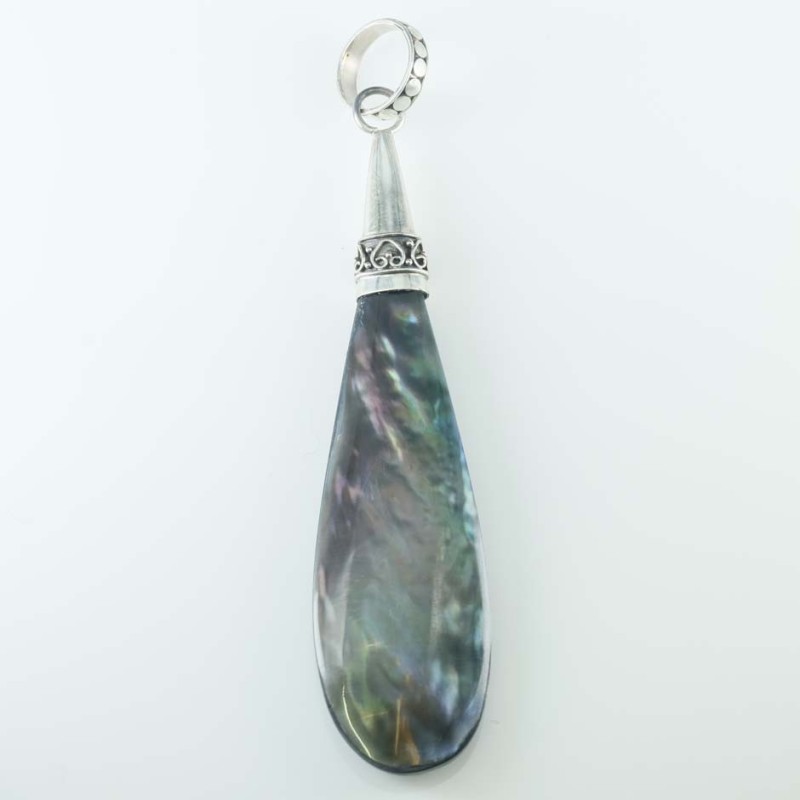 Pendant Drop Black MOP Shell