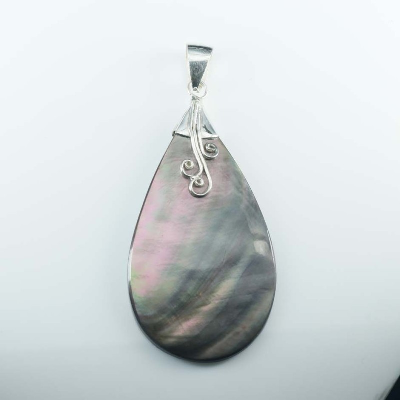 Pendant Drop Black MOP Shell