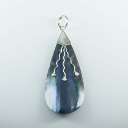 Pendant Drop Black MOP Shell