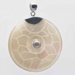 Pendant Round 45 mm.Mother...