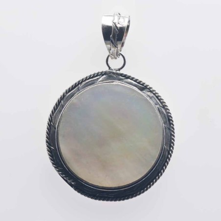 Pendant Round 28mm. Mother Of Pearl