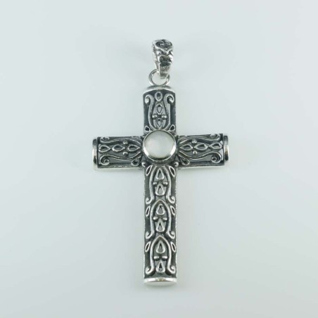 Pendant Cross 29x49mm. Mother Of Pearl