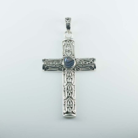 Pendant Cross 29x49mm.Abalon Shell