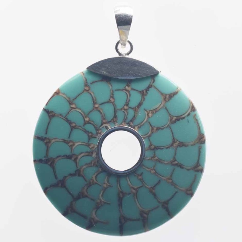 Pendant Round 39.5mm. Mix Shell