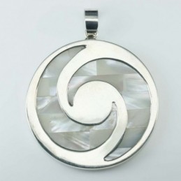 Pendant Round 36mm. Mother...