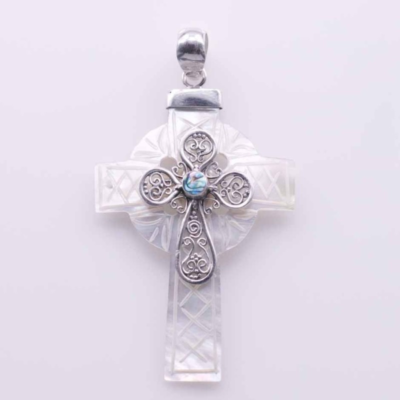 Pendant Cross MOP Shell