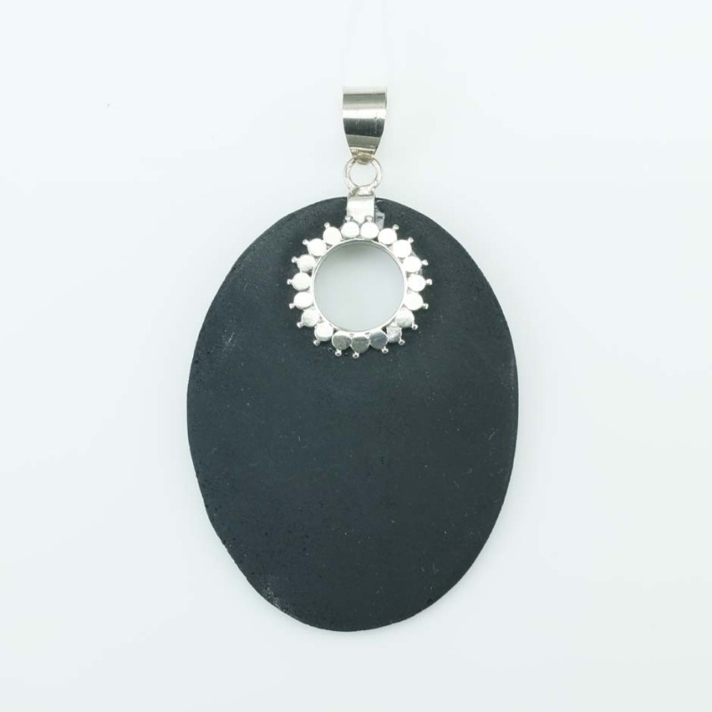 Pendant Oval Volcano Lava Stone