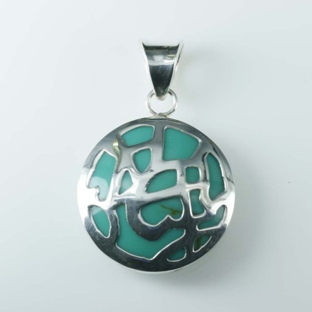 Pendant Round Turquoise Color Stone