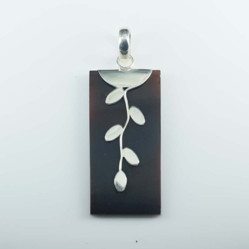 Pendant Rectangle Black MOP Shell