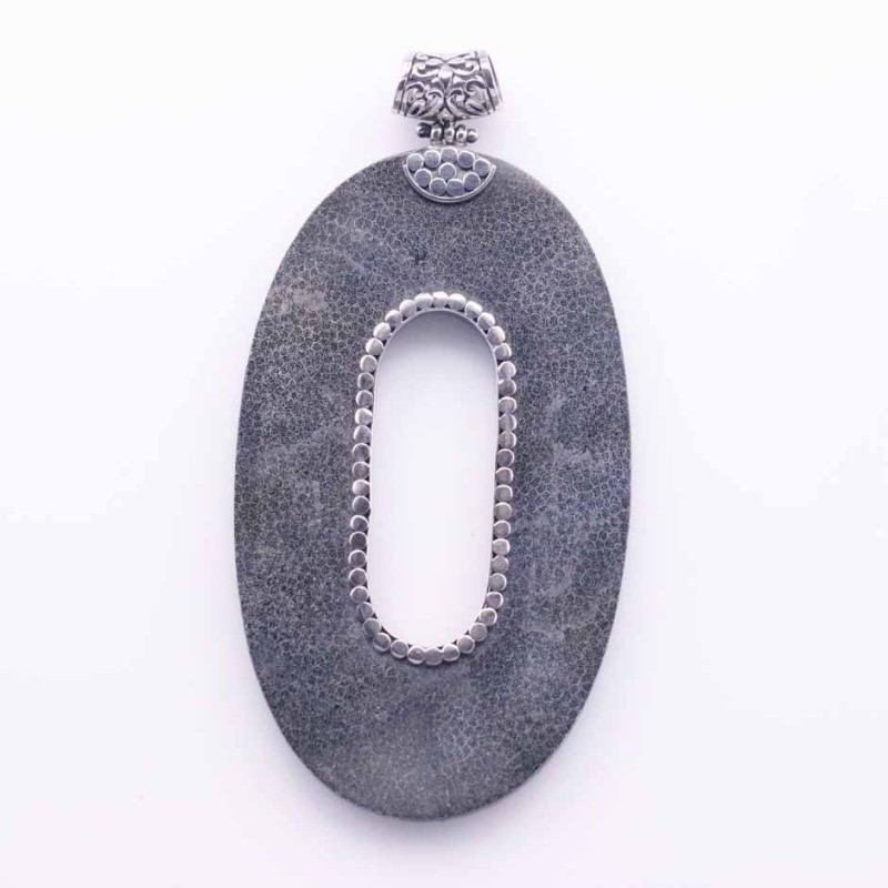 Pendant Oval Volcano Lava Stone