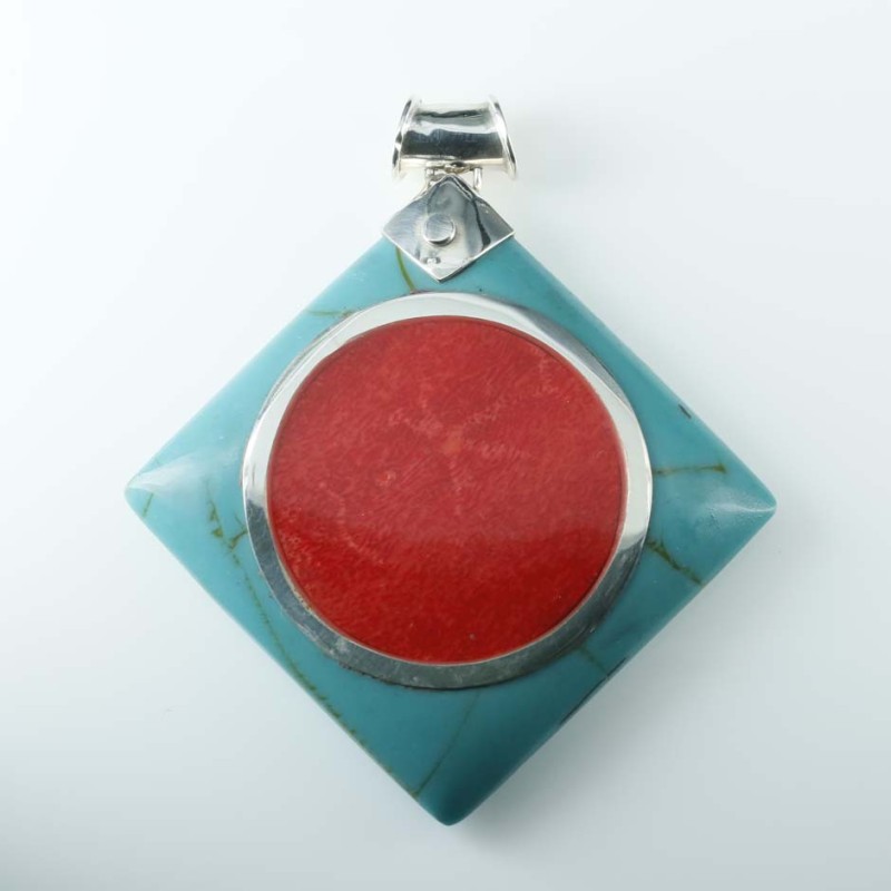 Pendant Square Turquoise Color