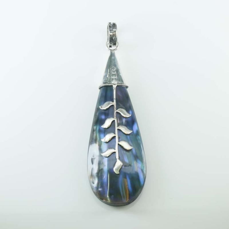 Pendant Drop Black MOP Shell