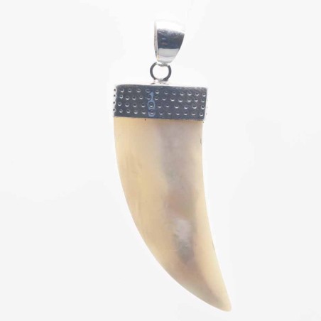 Pendant Horn 18.5x50.5mm. Mother Of Pearl