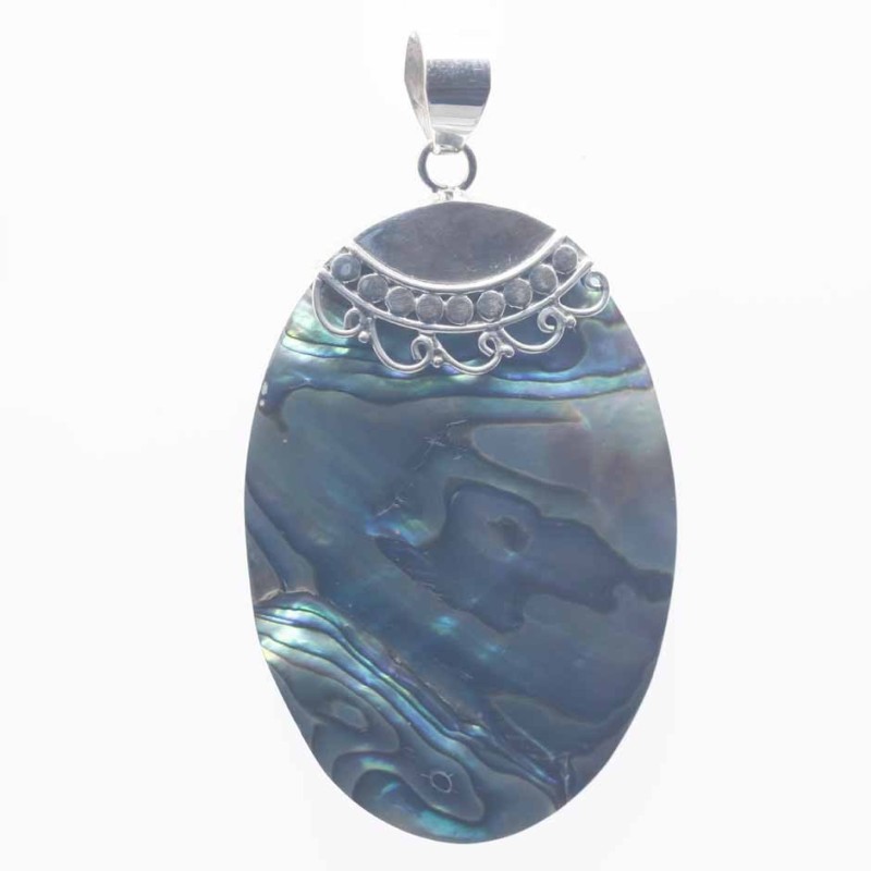 Pendant  Oval  19.5x45.5mm. Abalon Shell