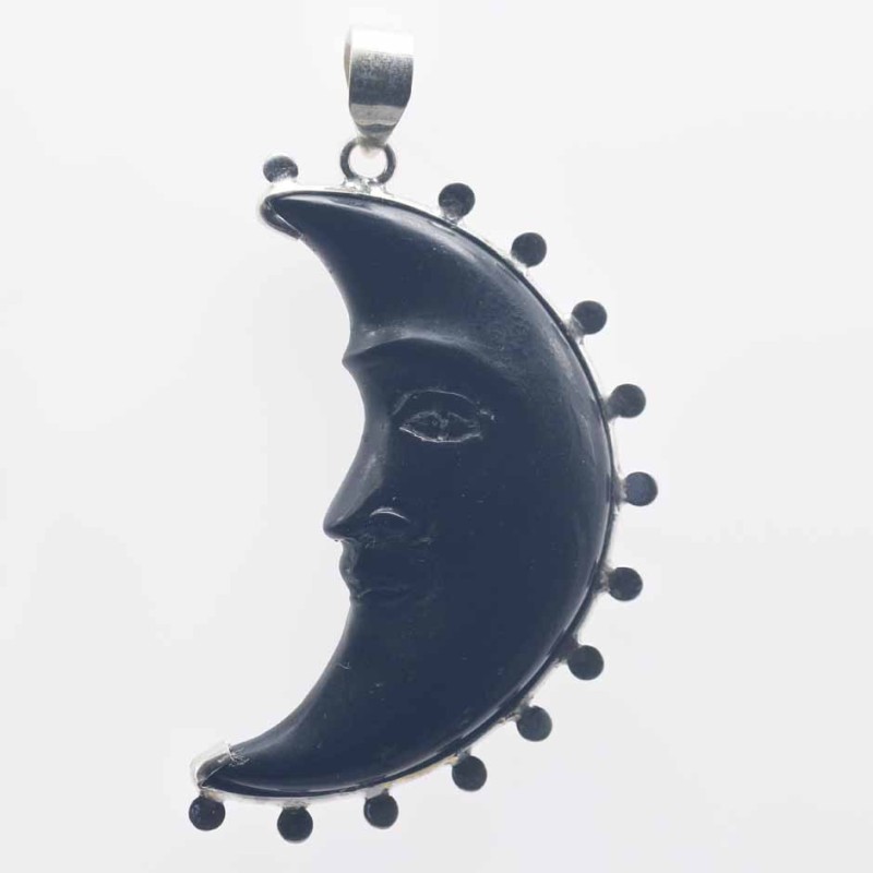 Pendant  Moon  35mm+ Sun Black Color