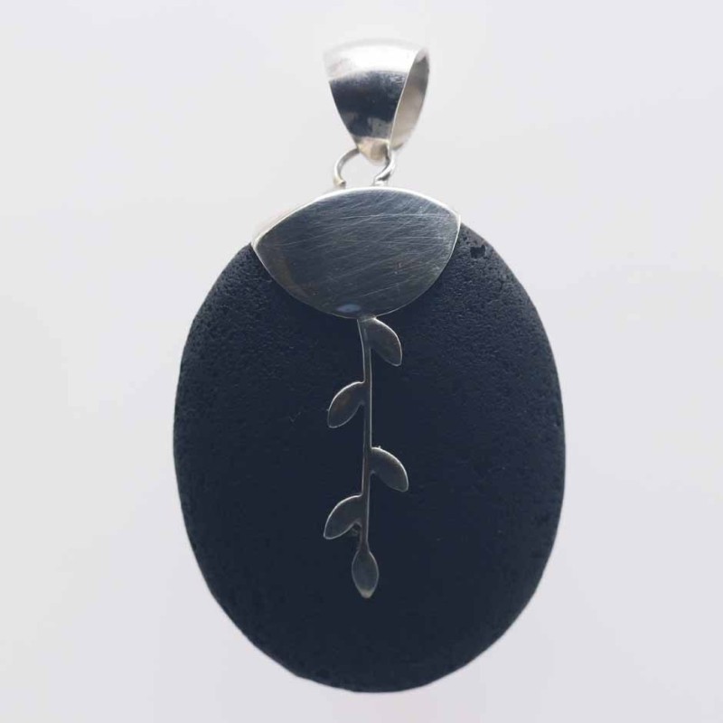 Pendant Oval  27.5x39mm. Volcano Stone