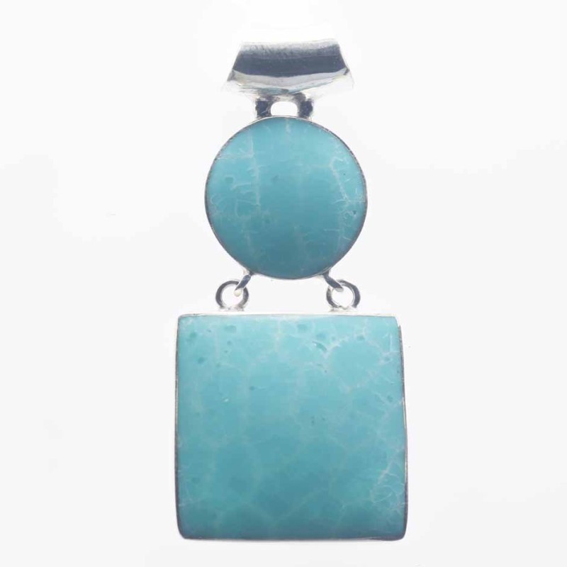 Pendant Square 15mm. 21mm. Torquoise Color Coral Pendant Square 15mm. 21mm. Torquoise Color Coral