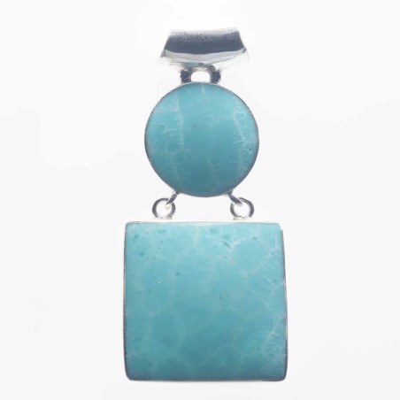 Pendant Square 15mm. 21mm. Torquoise Color Coral
