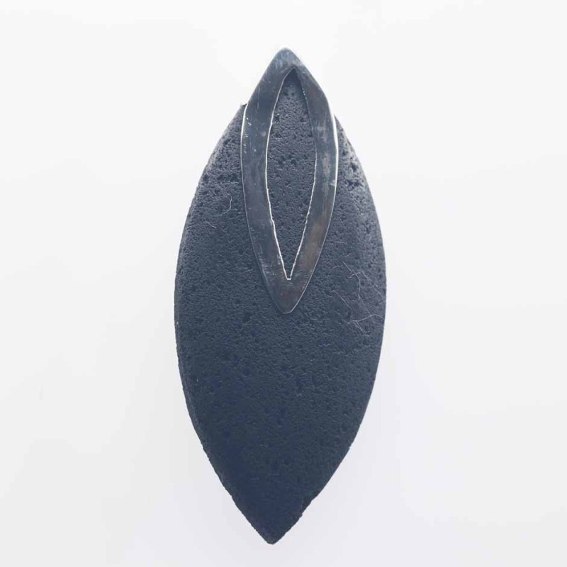 Pendant Rhombus 23x53mm. Volcano Lava Stone