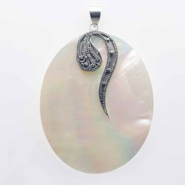 Pendant Oval 36x54mm. Mother Of Pearl