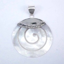 Pend. Round MOP Spiral Shell
