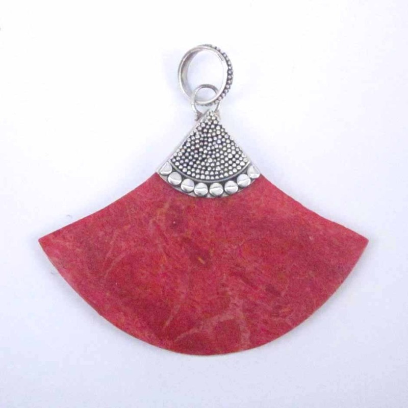 Pendant Hand Fan Coral