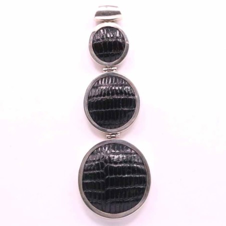 Pendant Round Snake Skin