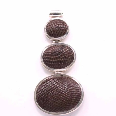 Pendant Oval Snake Skin