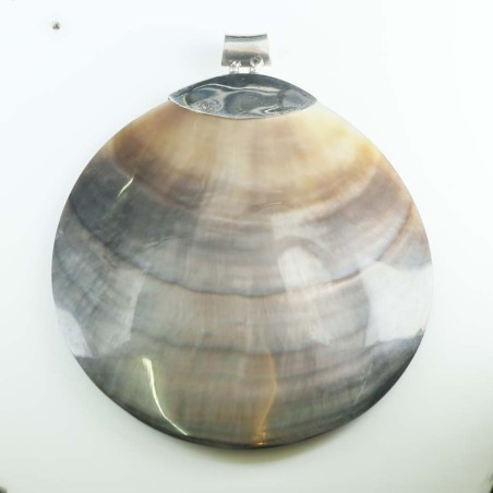 Pendant Round Black MOP Shell