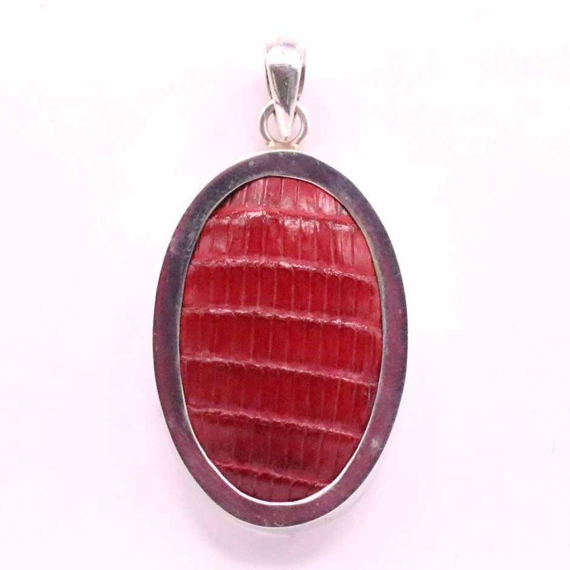 Pendant Oval Snake Skin