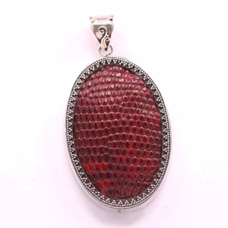 Pendant Oval Snake Skin