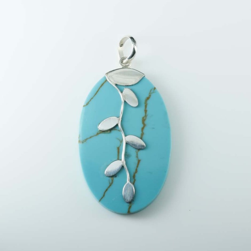 Pendant Oval Turquoise